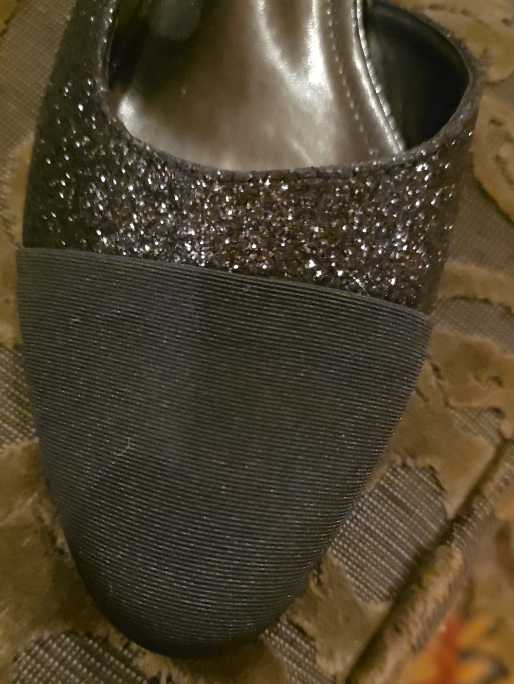 Stunahome Women’s Black Glitter Slingback Pointed Toe Heels Size 10 New - Picture 10 of 10
